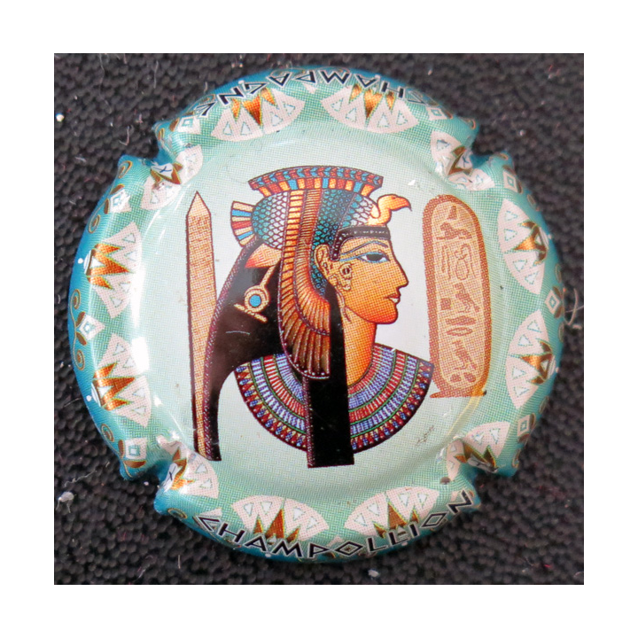 Capsule Muselet de bouteille de champagne GENERIQUE n° 1292c Champollion Cléopatre