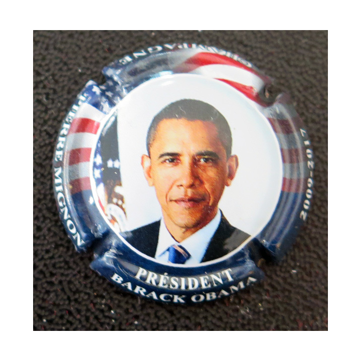 Capsule Muselet de bouteille de champagne MIGNON Pierre n° 283a Barack Obama