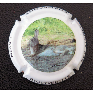 Capsule Muselet de bouteille de champagne GENERIQUE n° 1318b Biodiversité lapin