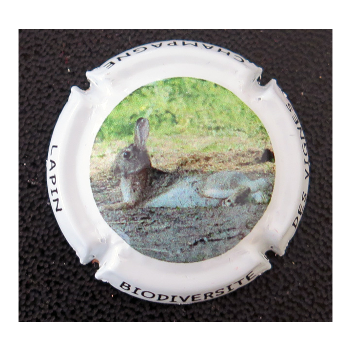 Capsule Muselet de bouteille de champagne GENERIQUE n° 1318b Biodiversité lapin