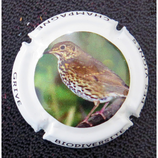Capsule Muselet de bouteille de champagne GENERIQUE n° 1318f Biodiversité Grive