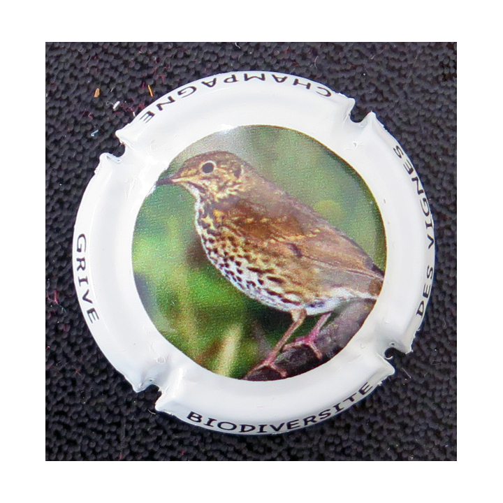 Capsule Muselet de bouteille de champagne GENERIQUE n° 1318f Biodiversité Grive