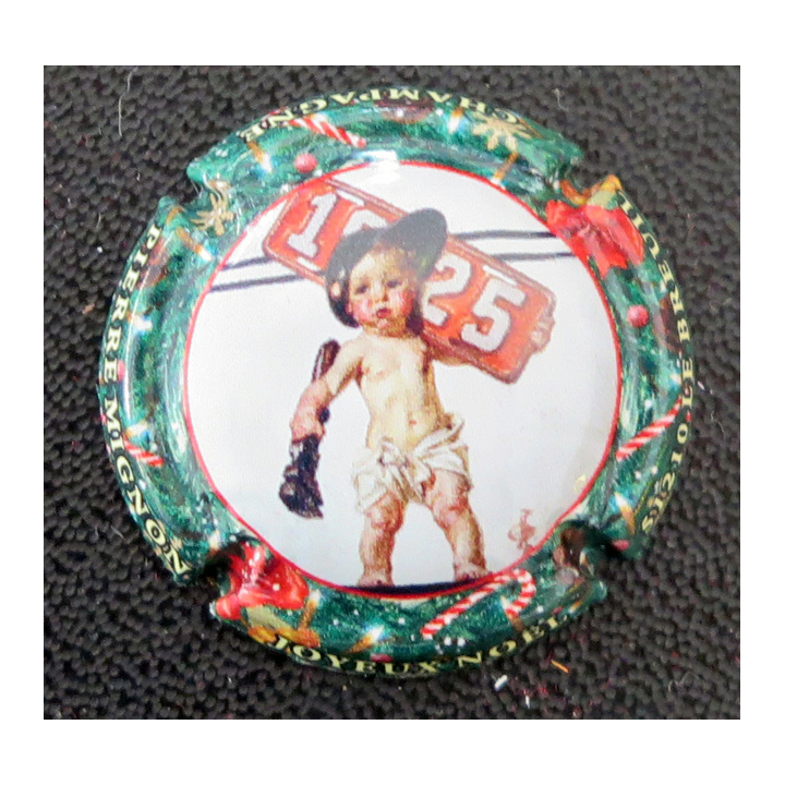 Capsule Muselet de bouteille de champagne MIGNON Pierre n° A16c Joyeux Noël