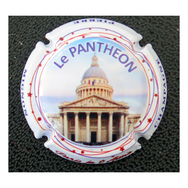 Capsule Muselet de bouteille de champagne MIGNON Pierre n° 201l Le Panthéon Paris je t'aime