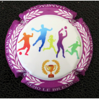 Capsule Muselet de bouteille de champagne MIGNON Pierre n° 296 contour mauve foncé Sports 2024