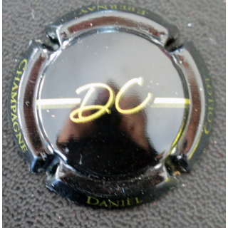 Capsule Muselet de bouteille de champagne COLLOT Daniel n° 3b Noir et or