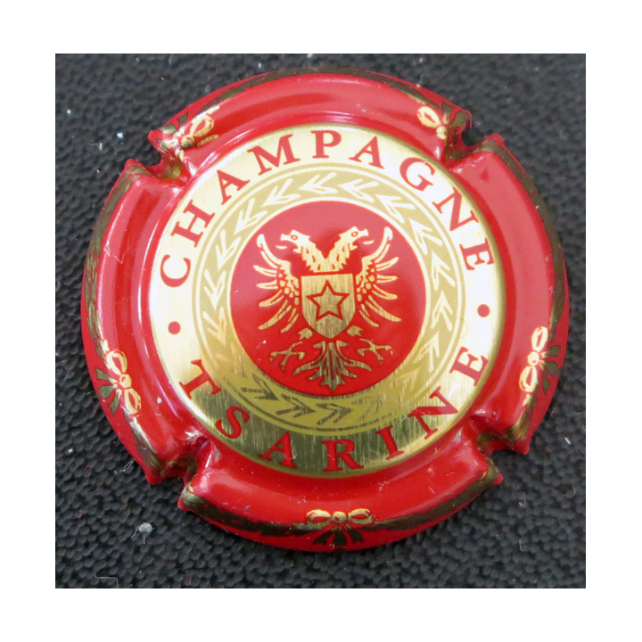 Capsule Muselet de bouteille de champagne TSARINE n° 2b Rouge et or verso rouge sans cercle