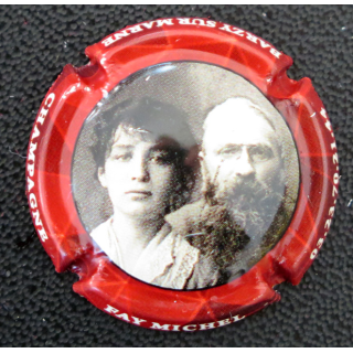 Capsule Muselet de bouteille de champagne FAŸ Michel n° 61a Camille Claudel contour crème