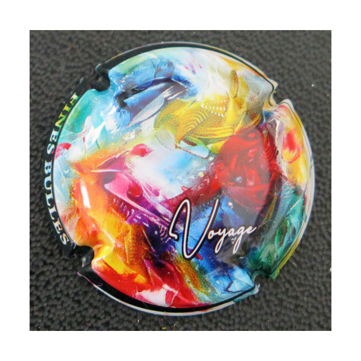 Capsule Muselet de bouteille de FINES BULLES Voyage de Marie-Claude Mocata