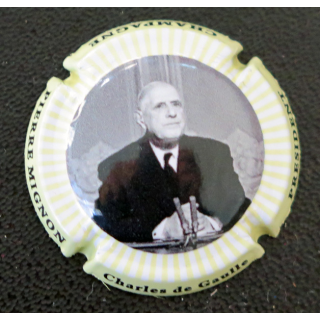 Capsule Muselet de bouteille de champagne MIGNON Pierre n° 298a contour crème striée