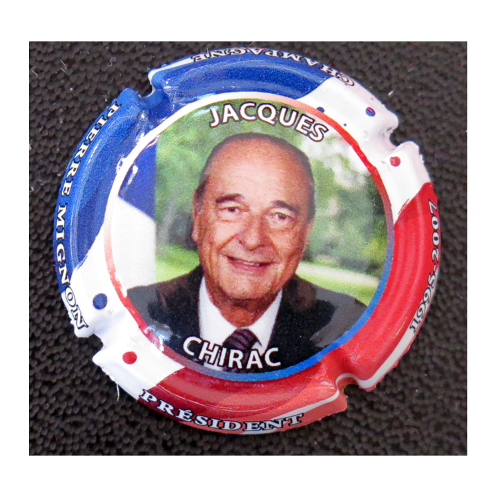 Capsule Muselet de bouteille de champagne MIGNON Pierre n° 285a jacques Chirac 1995-2007