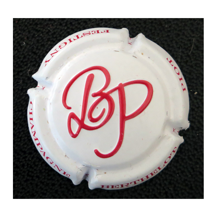 Capsule Muselet de Champagne BERTHELOT-PIOT n° 10b Gris pâle et rouge