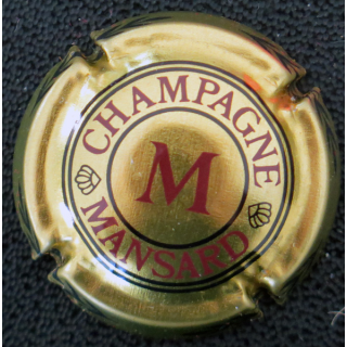 Capsule Muselet de bouteille de champagne MANSARD n° 1c Or et Bordeaux
