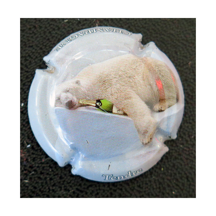 Capsule Muselet de bouteille de champagne GENERIQUE n° 1348d Ours Polaire