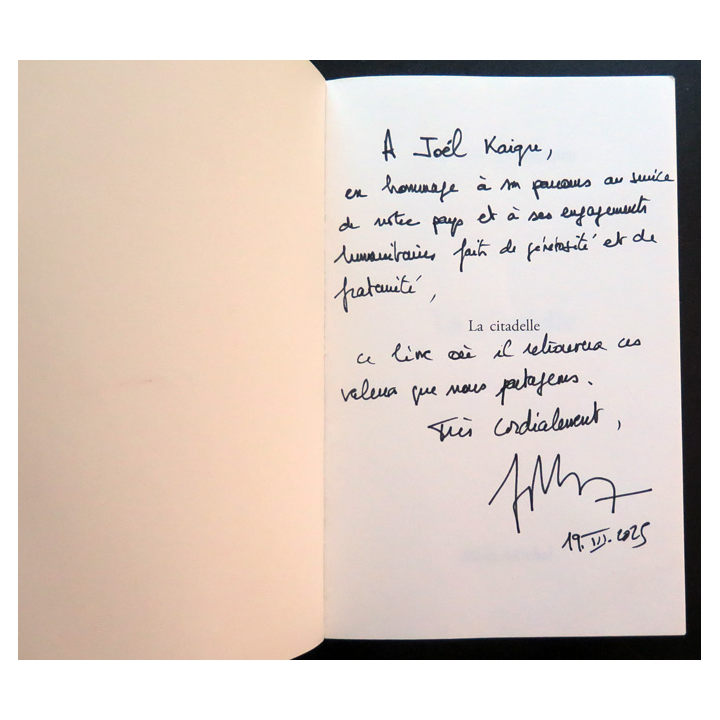 Livre La Citadelle de Jean-Michel Blanquer Albin Michel dédicacé