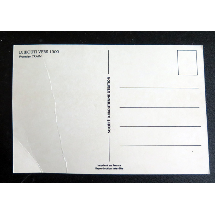 CARTE POSTALE : Djibouti vers 1900 Premier train