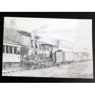 CARTE POSTALE : Djibouti vers 1900 Premier train