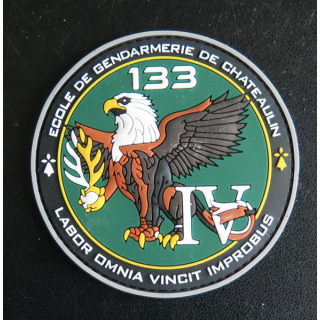 TISSU : insigne tissu  caoutchouté de la 4° compagnie de l'ESOG de Châteaulin 133° promotion