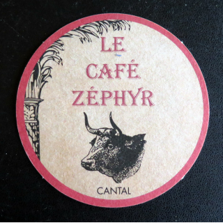 DESSOUS DE VERRE A BIÈRE Le Café Zéphyr Boulevard Montmartre à Paris