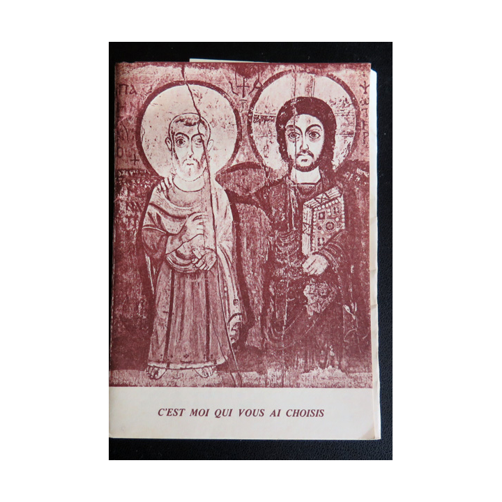 IMAGE PIEUSE : carnet de 6 images et prières doubles C'est moi qui vous ai choisis