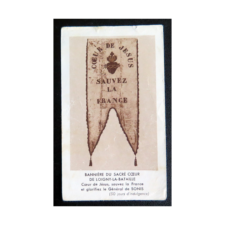 IMAGE PIEUSE : Coeur de Jésus sauvez la France 6,5 x 11  cm