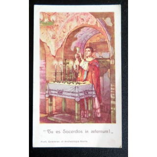 IMAGE PIEUSE : Tu es Sacerdos in Aeternum 7 x 11,5  cm