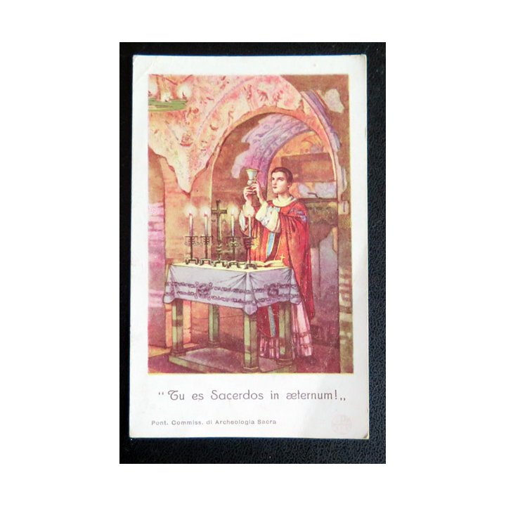 IMAGE PIEUSE : Tu es Sacerdos in Aeternum 7 x 11,5  cm