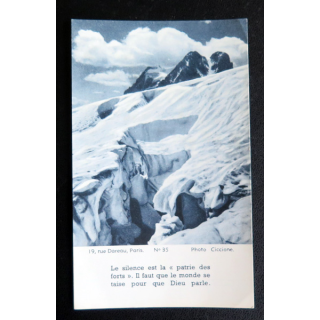 IMAGE PIEUSE : Il faut que le Monde se taise pour que Dieu parle  7,6 x 12,5 cm