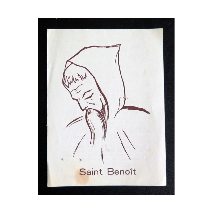 IMAGE PIEUSE : Prière à Saint Benoit 9 x 12 cm