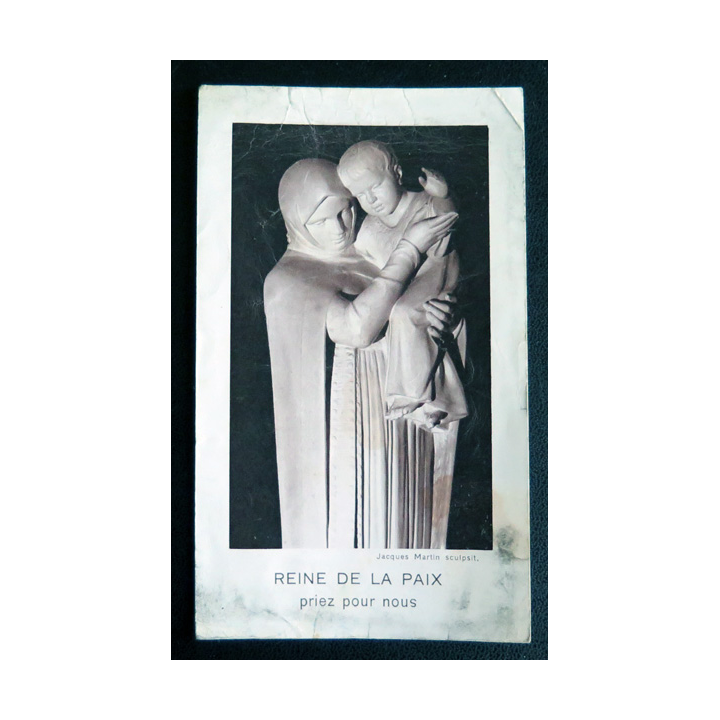 IMAGE PIEUSE : Prière à la Reine de la paix 7,5 x 12,5 cm