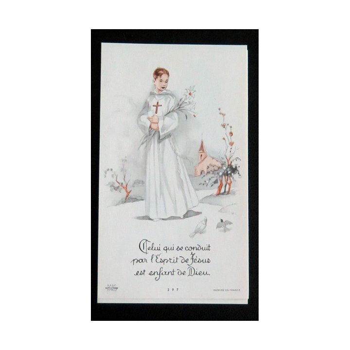 IMAGE PIEUSE : Image de première communion 6 x 10 cm
