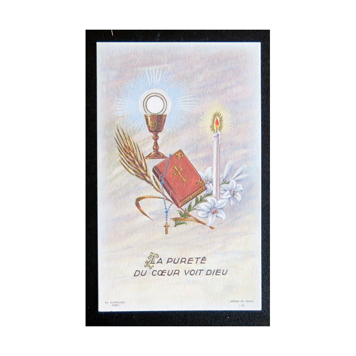 IMAGE PIEUSE : Image de première communion 7 x 11,5 cm