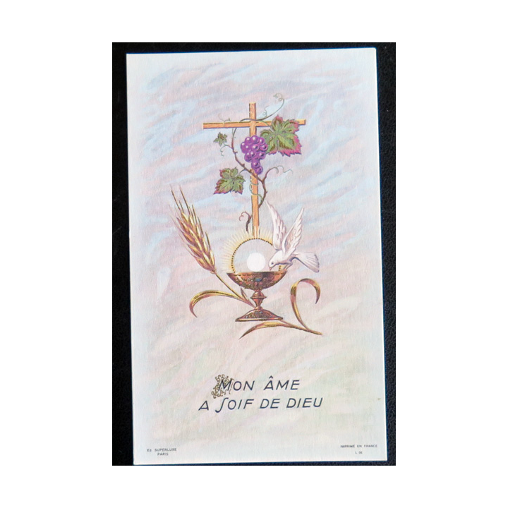 IMAGE PIEUSE : Image de première communion 7 x 11,5 cm