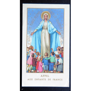 IMAGE PIEUSE : Grande neuvaine de l'Immaculée Conception 7,5 x 13 cm