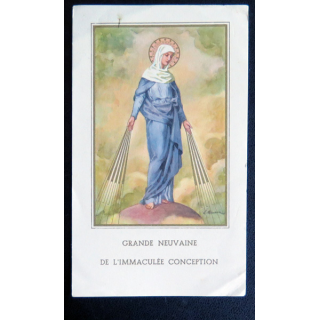 IMAGE PIEUSE : Grande neuvaine de l'Immaculée Conception 7,5 x 12,5 cm