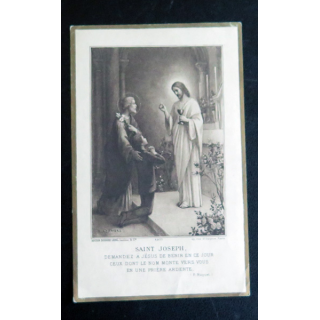IMAGE PIEUSE : Prière à Saint Joseph 7,5 x 11,5 cm