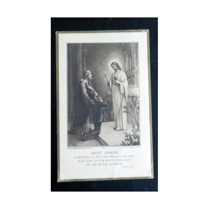 IMAGE PIEUSE : Prière à Saint Joseph 7,5 x 11,5 cm