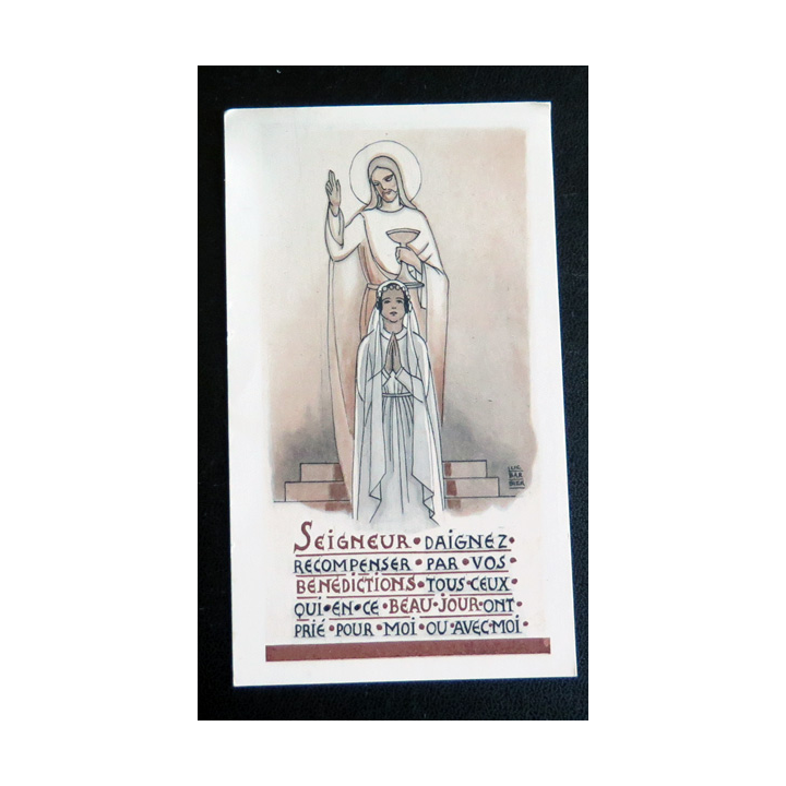 IMAGE PIEUSE : Image de première communion 7 x 12 cm