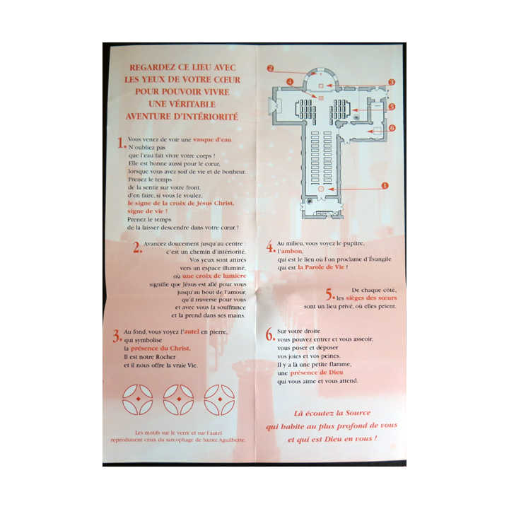 IMAGE PIEUSE : Livret de bienvenue à Notre Dame de Jouarre Bénédictines  7,5 x 12,5 cm