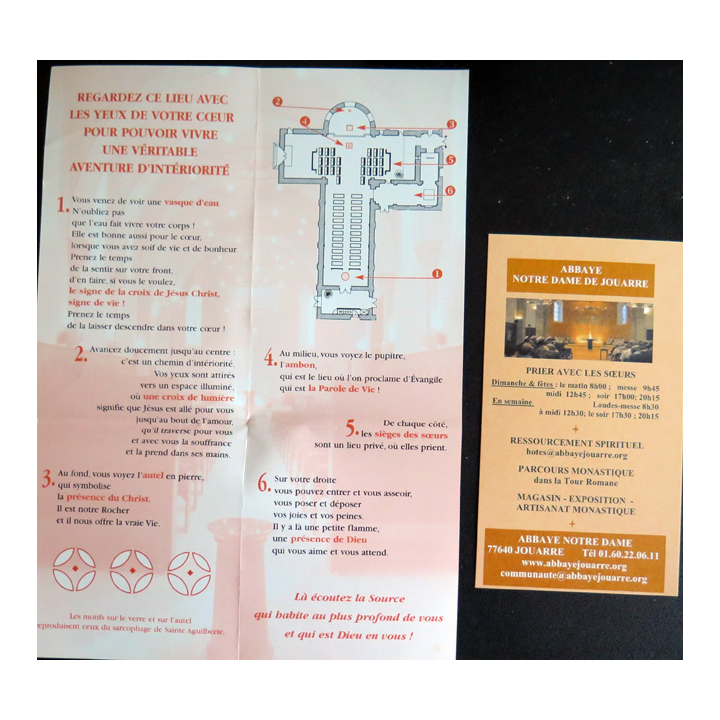 IMAGE PIEUSE : Livret de bienvenue à Notre Dame de Jouarre Bénédictines  7,5 x 12,5 cm