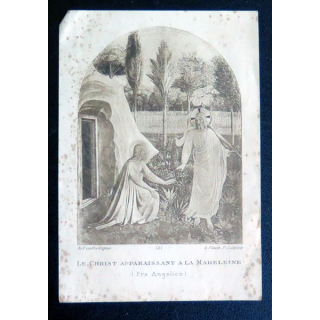 IMAGE PIEUSE : Le Christ apparaissant à la Madeleine 7,5 x 11 cm