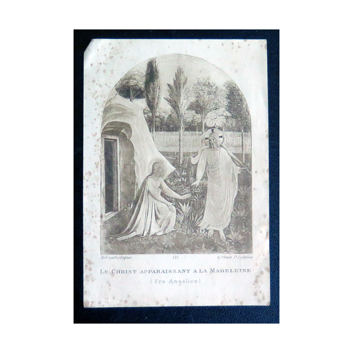 IMAGE PIEUSE : Le Christ apparaissant à la Madeleine 7,5 x 11 cm