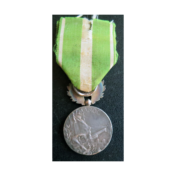 FRANCE : Médaille de la médaille commémorative du Maroc en argent