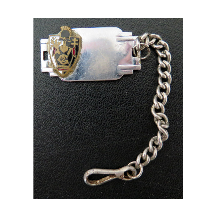 2° RG : Bracelet du 2° régiment du génie sur plaque chromée