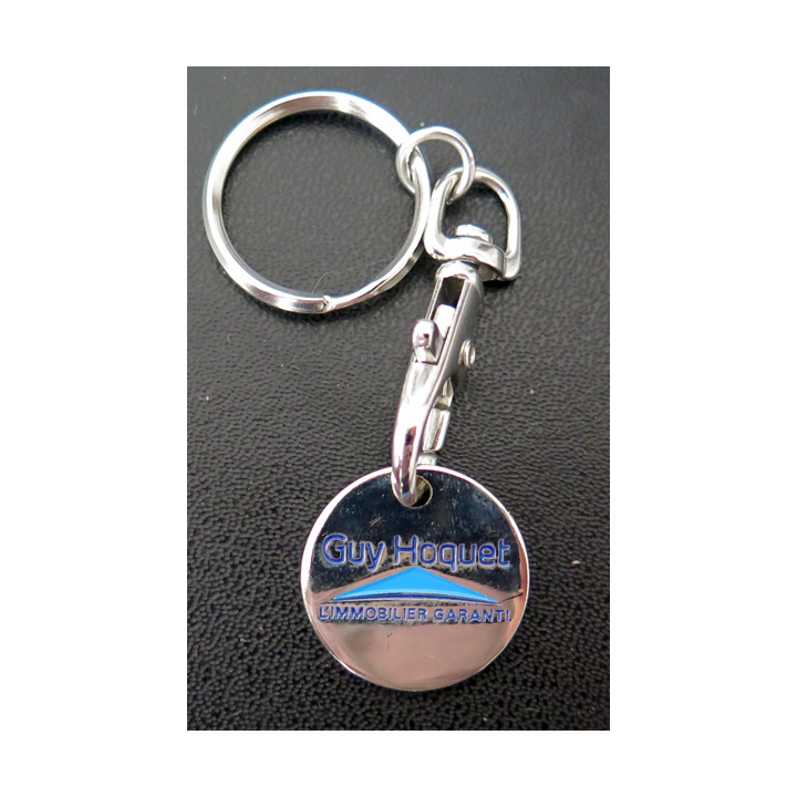 Porte Clefs : jeton de caddie de Guy Hoquet