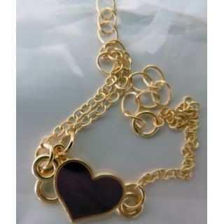 Bracelet petit coeur violet