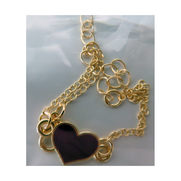 Bracelet petit coeur violet