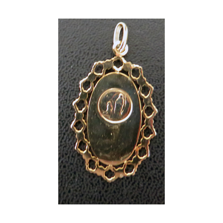 Médaille de la Vierge plaqué or hauteur 4 cm