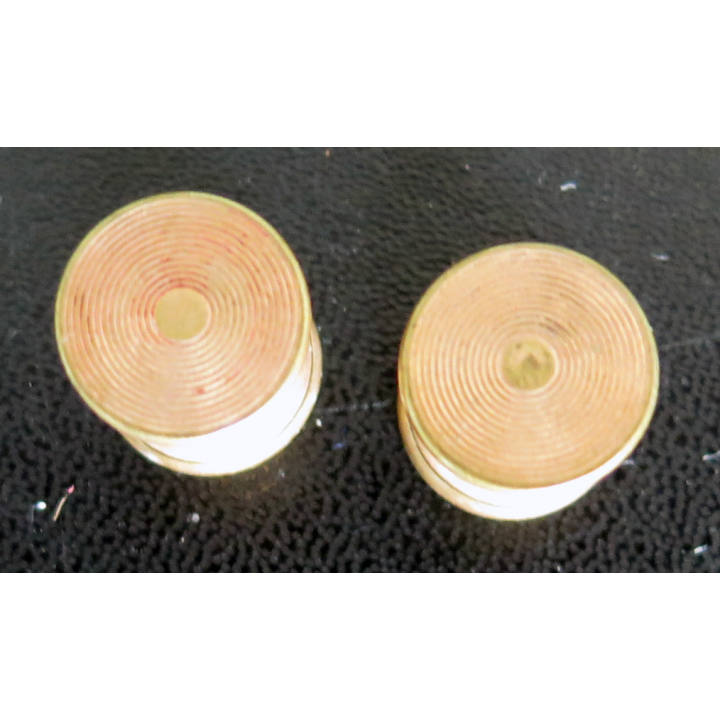 Boutons de manchette anciens avec chainette rétractable en métal doré