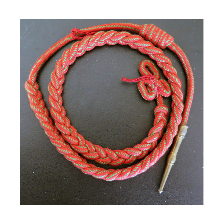MILITARIA : Fourragère de la croix de guerre 1939 - 45 aiguillette dorée